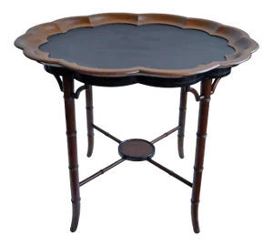 Antique English Faux Bamboo Table