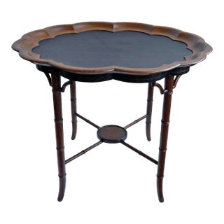 Antique English Table - Faux Bamboo For Sale