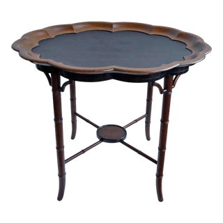 Vintage Occasional Table Faux Bamboo For Sale