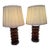 Two Vintage Paul Hanson Tortoiseshell Glass Lamps For Sale