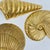 Metal Mid 20th Century Brass Sea Shells Wall Hangings or Tabletop Décor - Set of 3 For Sale - Image 7 of 14