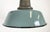 Industrial Petrol Enamel Factory Ceiling Lamp with Cast Iron Top, 1960s For Sale - Image 4 of 14