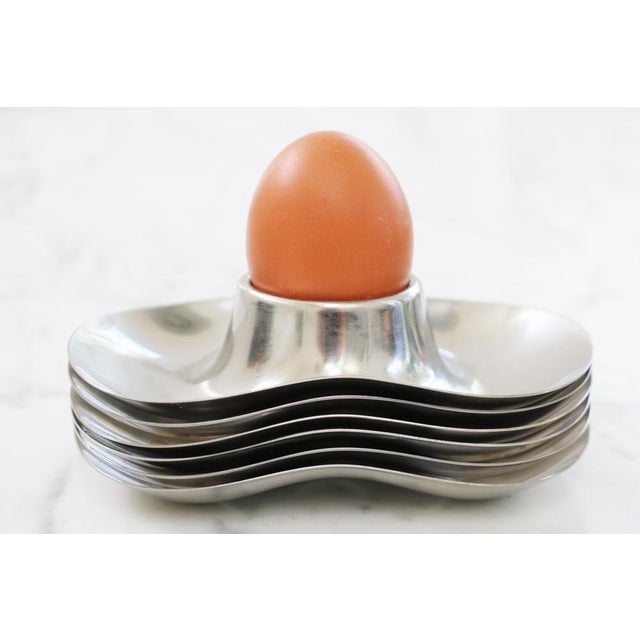 1970s Egg Cups by Wilhelm Wagenfeld for WMF, 1950s, Set of 6 For Sale - Image 5 of 6