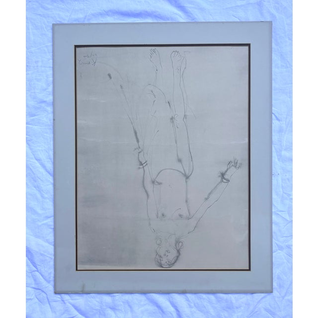 Late 20th Century Nude Figure of a Woman by Kaiki Moti, Pochoir For Sale - Image 4 of 11