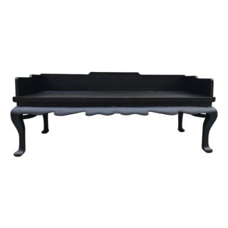 Ntique Chinese Black Lacquer Daybed Bench, Northern China, Circa 1826 For Sale