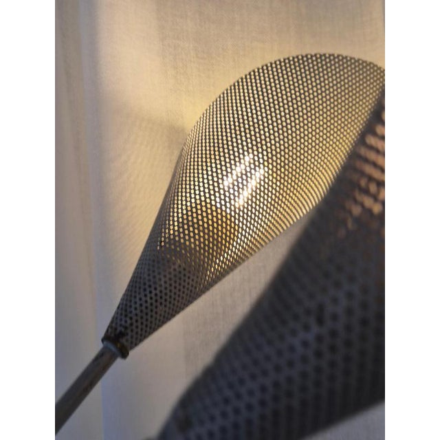 Chandelier with Six Arms in Perforated Metal by Bent Karlby, 1950s For Sale - Image 6 of 10