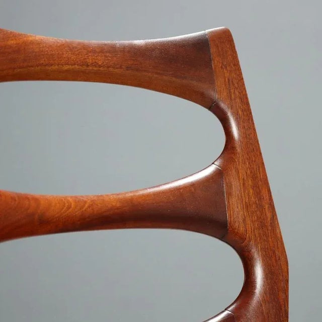 Wood Vintage Chairs in Beech and Fabric, 1950s, Set of 2 For Sale - Image 7 of 12