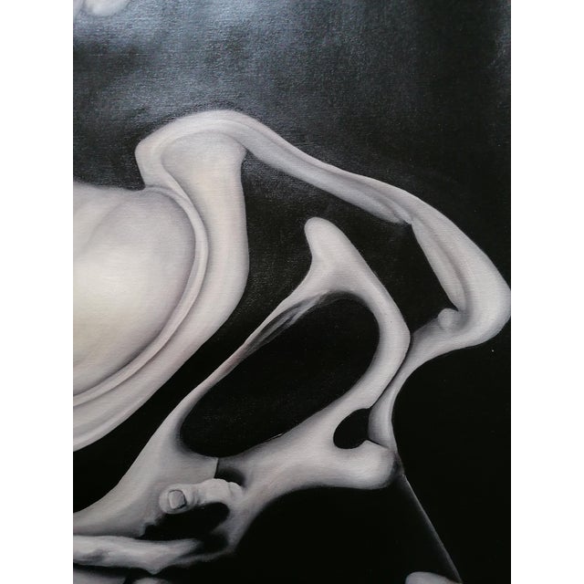 Black Stefano Mazzolini, Tesvol, 2004, Oil on Canvas For Sale - Image 8 of 12