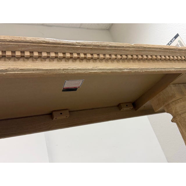 Restoration Hardware 15th C. Dual-Baluster Oak Console Table For Sale - Image 12 of 12