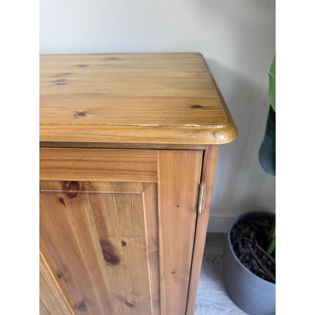 Pine Farmhouse Record Cupboard, 2000s For Sale - Image 4 of 12
