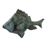 Early 21st Century Bronze Artist Made Brutalist Style Fish Sculpture For Sale