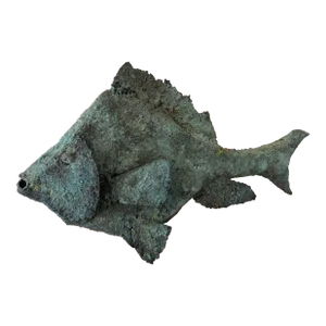 Early 21st Century Bronze Artist Made Brutalist Style Fish Sculpture
