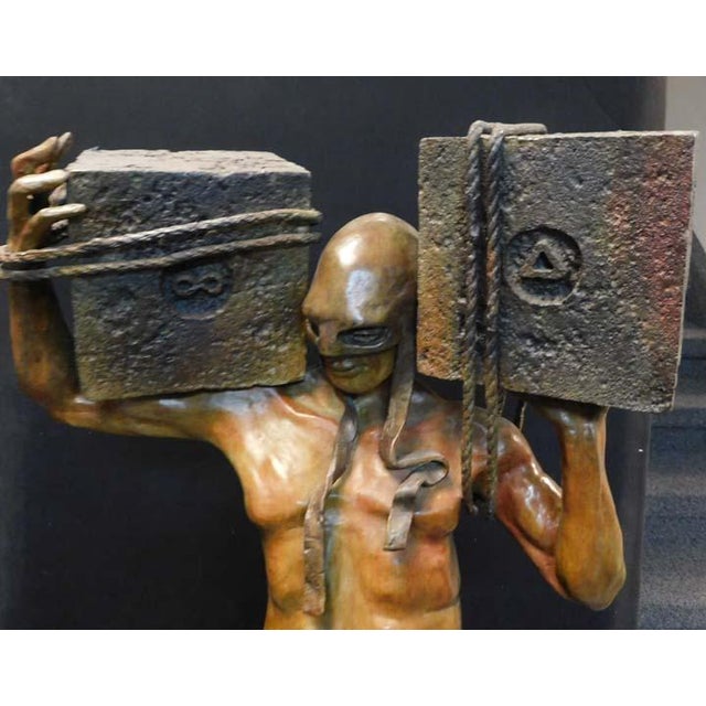 Renzo "Awake" Bronze Sculpture Hand Signed Artwork 58h X 26w X 16d For Sale - Image 4 of 17