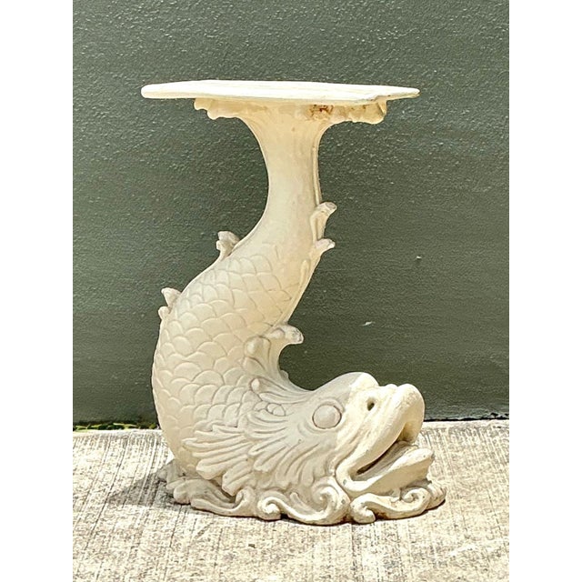 Vintage Ornate Fish Design Pedestal For Sale - Image 9 of 18