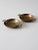 This pair of vintage brass ashtrays showcases a timeless floral motif in a classic round form. Each dish features dual...