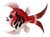 Mid-Century Red Fish with Aquamarine Eye Wall Light, 1950s For Sale