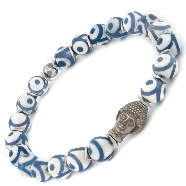 Contemporary Buddha Spirit Nepal Bead Bracelet For Sale - Image 3 of 8