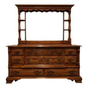b.f. Meyer's Solid Hard Rock Maple Rustic Early American 65" Dresser W. Mirror Hutch