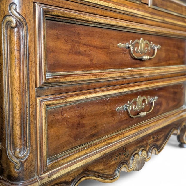 Drexel Brittany Heritage French Provincial Carved Wood Armoire For Sale - Image 17 of 18