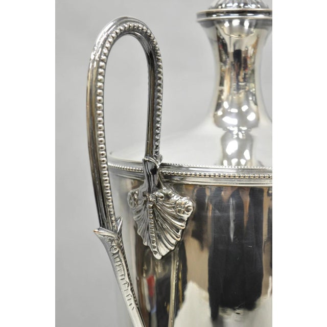 Antique English Regency Silver Plated Trophy Cup Urn Coffee Beverage Samovar For Sale - Image 11 of 18