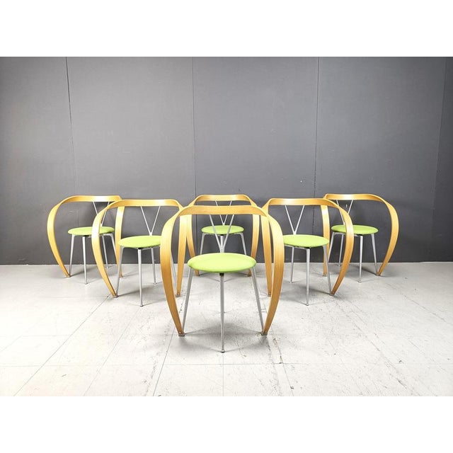 Cassina Revers Dining Chairs attributed to Andrea Branzi for Cassina, 1993, Set of 6 For Sale - Image 4 of 15