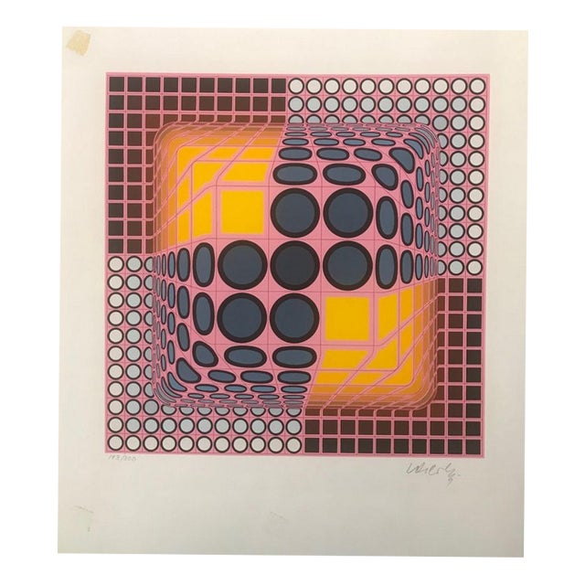 Victor Vasarely, Jenge, 20th Century, Silk-screen For Sale