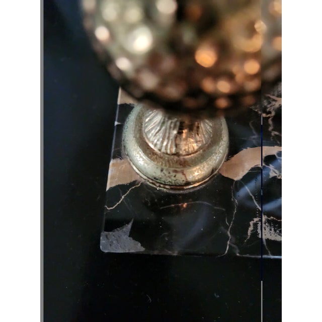 Metal 1962 Golf Trophy on Black Marbled Stone Base Hole in One For Sale - Image 7 of 14