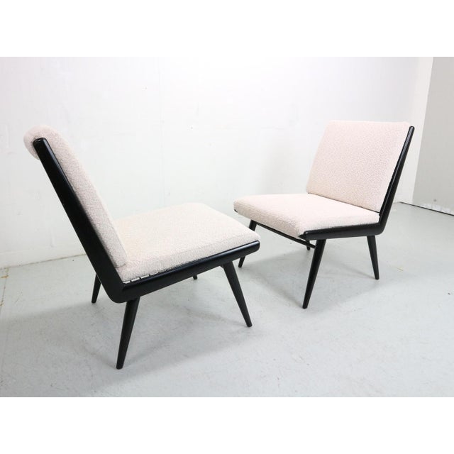 Set of Boomerang Bouclé Lounge Chairs by H. Mitzlaff & E. Schmidt for Soloform, 1953 For Sale - Image 4 of 17
