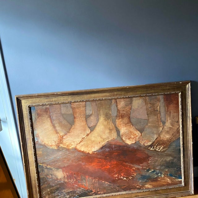 Vintage Stig E. Lindberg Oil Painting of Feet, 1961 Signed Framed For Sale - Image 18 of 18