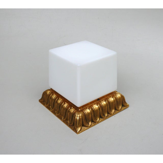 Metal Ceiling Lights in Gold-Plated Aluminum with Overlaid Glass Cubes from Glashütte Limburg, 1970s, Set of 2 For Sale - Image 7 of 18