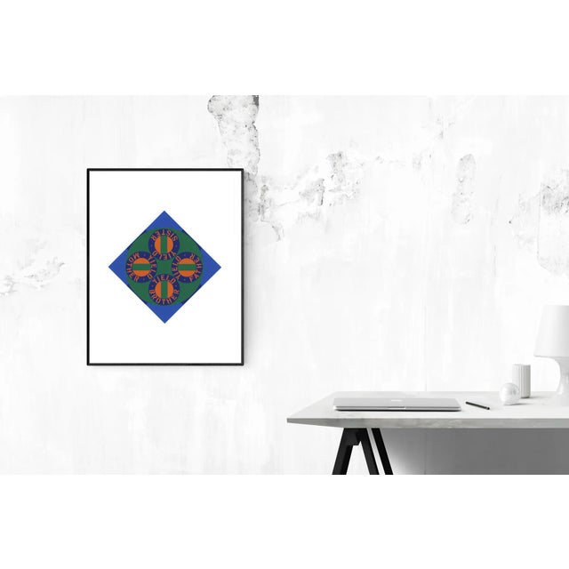 1990s 1997 Robert Indiana 'Yield Brother #2' Pop Art Multicolor,Blue,Green Usa Serigraph For Sale - Image 5 of 5