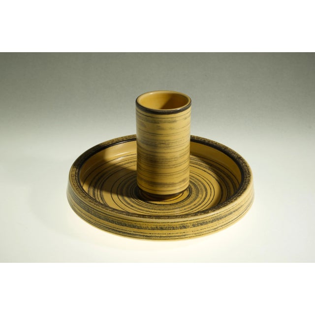 Ceramic Ceramic Plate & Vase from Knabstrup, 1960s, Set of 2 For Sale - Image 7 of 7