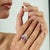 Carat&Her Valentine's Tiara Ruby Chevron Ring With Diamond Accents, Size 7 For Sale - Image 4 of 12