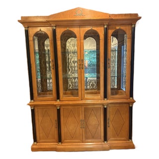 Thomasville Grand Classics Biedermeier Breakfront China Cabinet For Sale