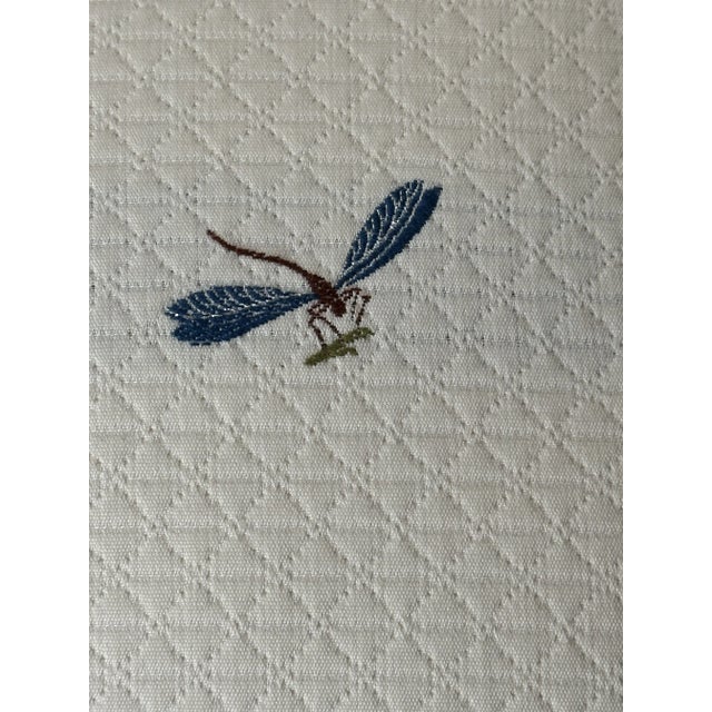 Two Decorative Pillows With Dragon Flies and Fringe For Sale - Image 4 of 8