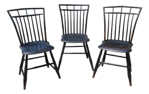 Early 19th Century Collection of 3 Birdcage Windsor Chairs-3