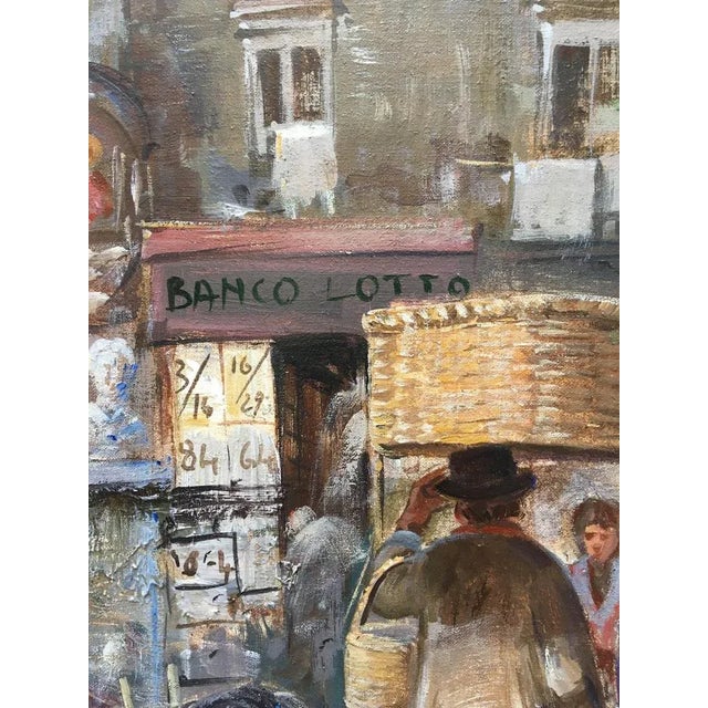 Elio Ferrara, Christmas Winter Painting, 1980s, Oil on Canvas, Framed For Sale - Image 4 of 12