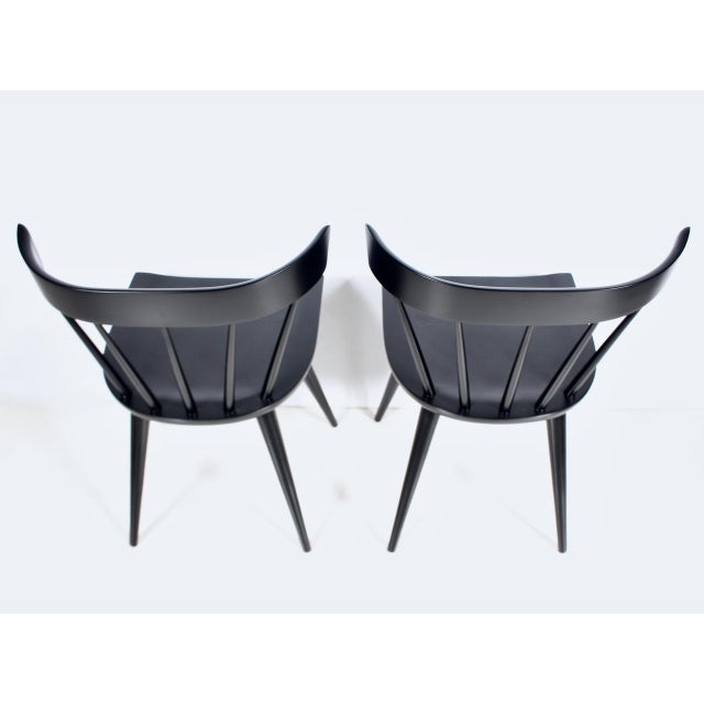 Set of 8 Attributed to Paul McCobb Planner Group Black Dining Side Chairs For Sale - Image 10 of 18