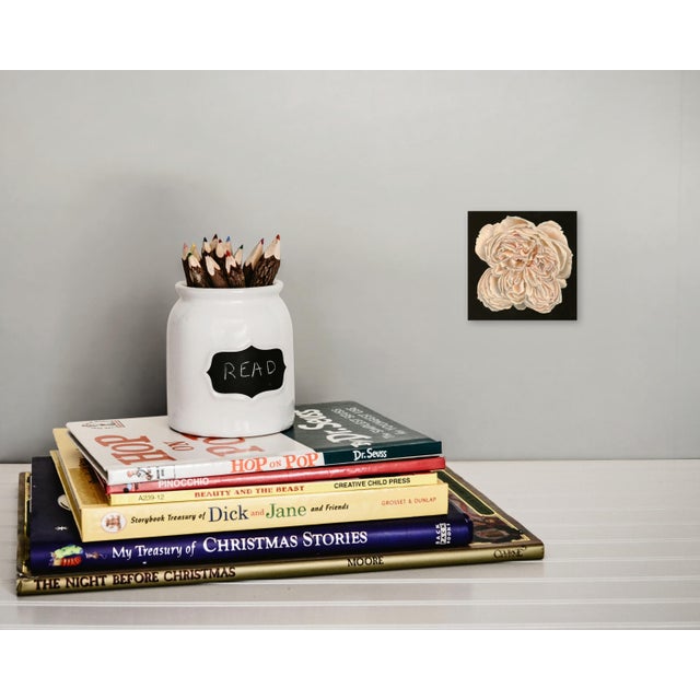 Whispers of White by Robin Hextrum | Oil on Panel White Flower Still Life For Sale In Denver - Image 6 of 7