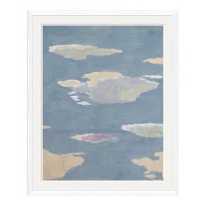 Clouds Art Print in White Frame with Mat by Paule Marrot