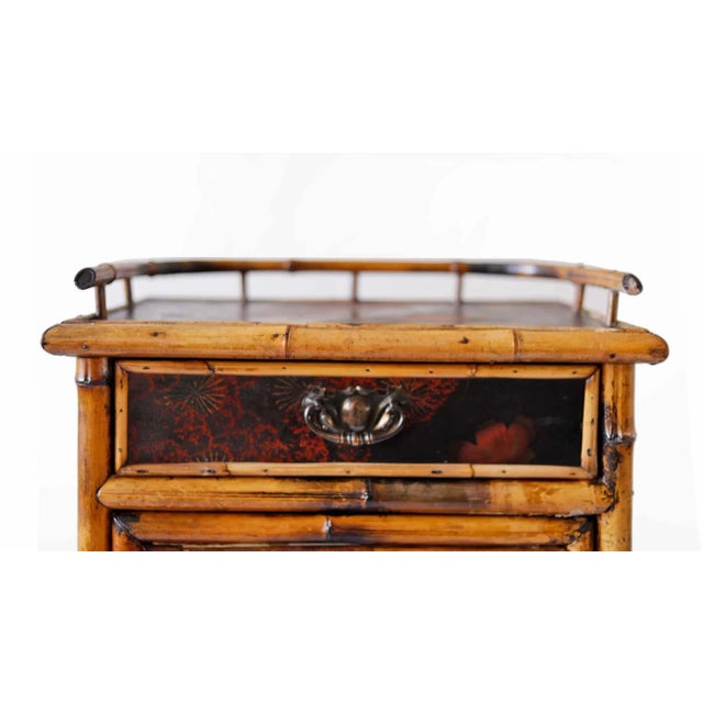 Antique English Chinoiserie Bamboo Cabinet For Sale - Image 10 of 11