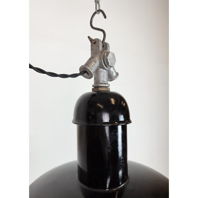 Industrial Black Enamel Pendant Lamp from Aeg, 1930s For Sale - Image 9 of 18