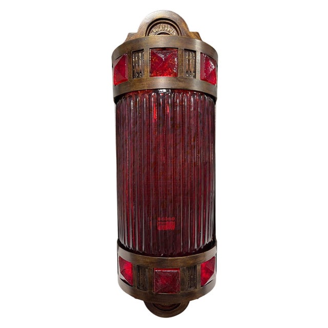 Scheherazade Wall Sconce with Sunset Red Hand-Blown Glass by Fine Art Lamps For Sale - Image 6 of 6