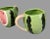 Boho Chic Vintage Ceramic Hand Painted Watermelon Mugs Marked r.g.d 1983- Set of 4 For Sale - Image 3 of 5