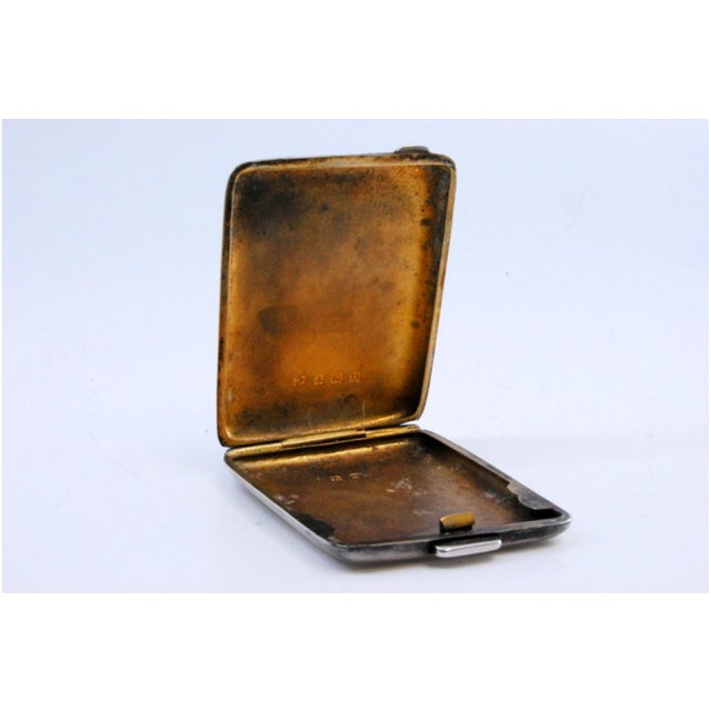 Guilloche Silver Matchbook with Hinged Lid For Sale - Image 4 of 10