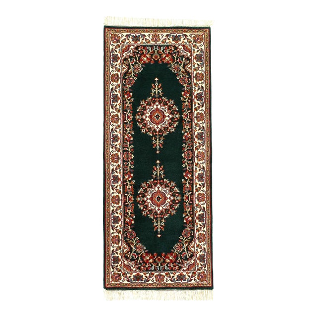 2020s Fine Hand Knotted Kerman Design Runner For Sale