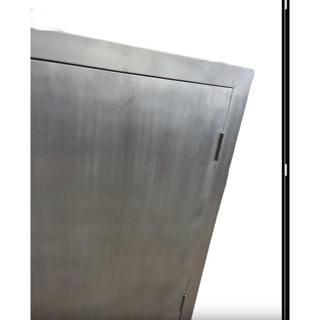 Postmodern Uttermost “Martel Modern Console” Accent Aluminum Cabinet For Sale - Image 3 of 4