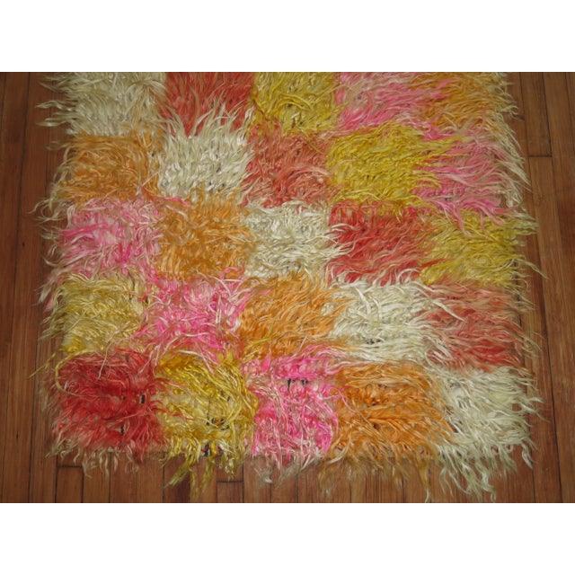 Mid 20th Century Mid 20th Century Tulu Shag Runner, 3'4'' X 9'2'' For Sale - Image 5 of 7