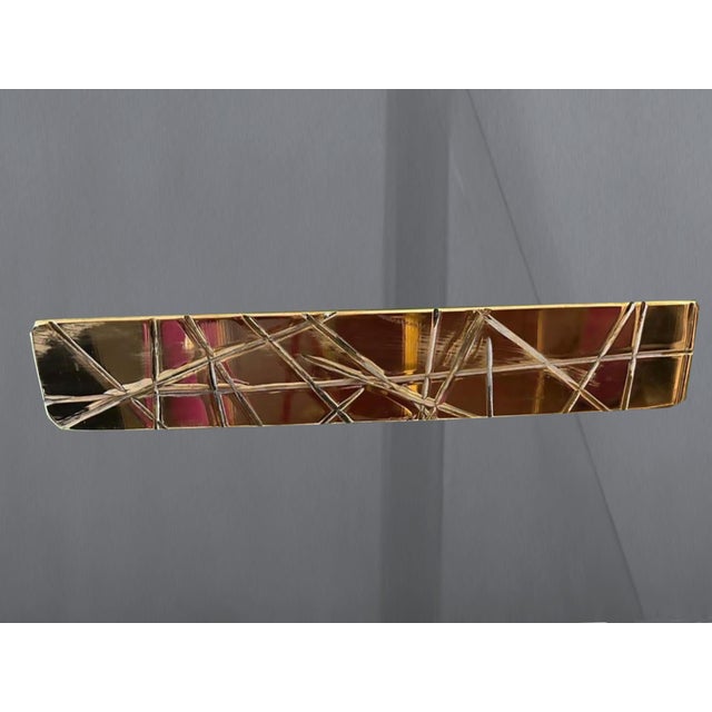 Not Yet Made - Made To Order Grey Console Table with Murano Glass and Brass Handles from Justfurnituress SRL For Sale - Image 5 of 6