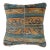 Zabihi Collection Indian Blue Gold Rug Pillow For Sale